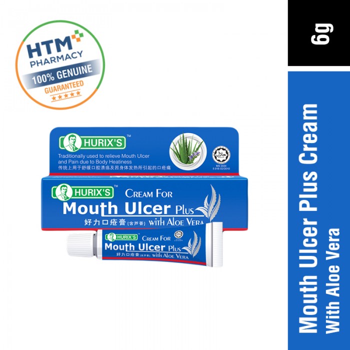 HURIX'S CREAM FOR MOUTH ULCER PLUS WITH ALOE VERA 6GM