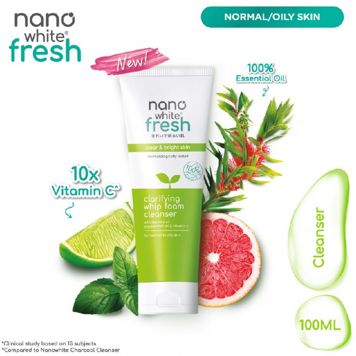 Nanowhite Fresh Clarifying Whip Foam Cleanser 100ml Hydra moist hydrating  cleanser 洗臉霜/洗面奶