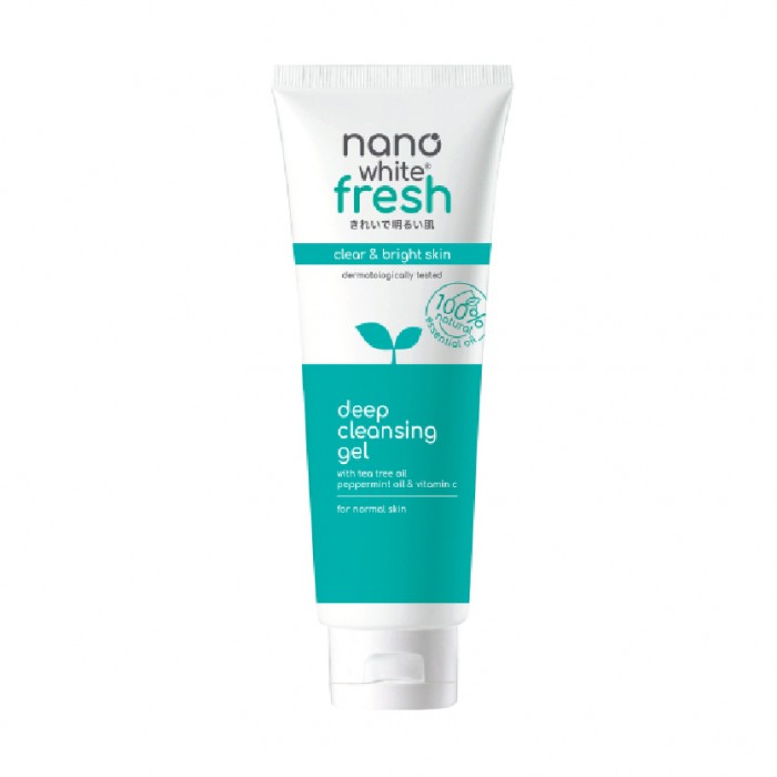 Nanowhite Fresh Deep Cleansing Gel 100ml Brightening Facial cleanser for oily skin pencuci muka 洗臉霜洗面奶