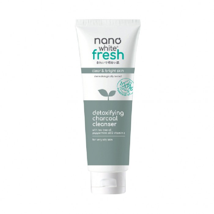 Nanowhite Fresh Detoxifying Charcoal Cleanser 100ml Pencuci muka brightening facial cleanser 洗臉霜/洗面奶