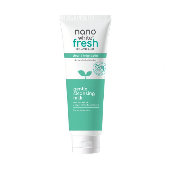 Nanowhite Fresh Gentle Cleansing Milk Cleanser 100ml Brightening Facial cleanser Pencuci muka 洗臉霜洗面奶