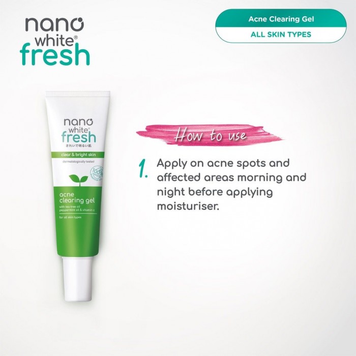 NANOWHITE FRESH ACNE CLEARING GEL 30ML (NEW)