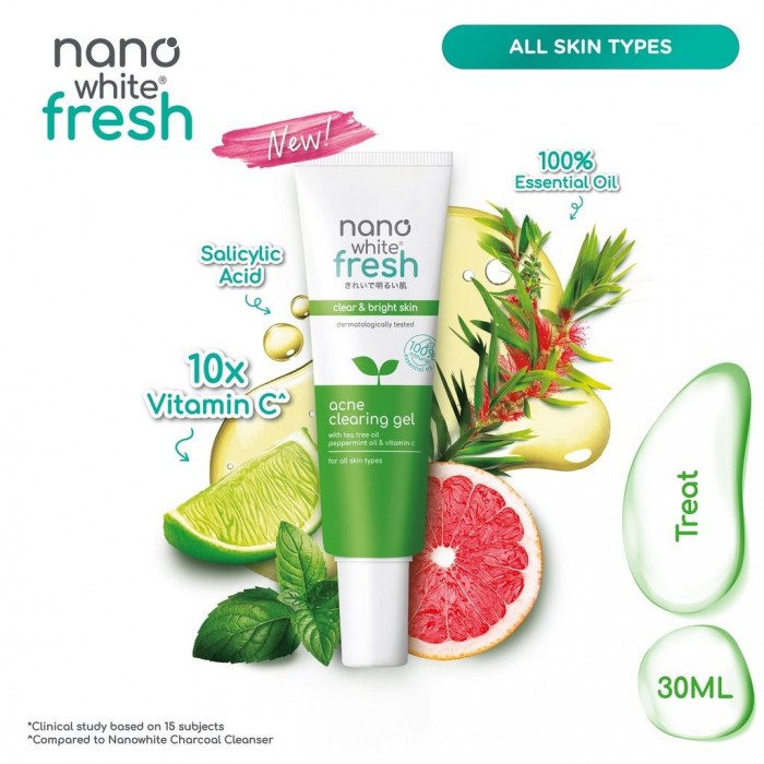 NANOWHITE FRESH ACNE CLEARING GEL 30ML (NEW)