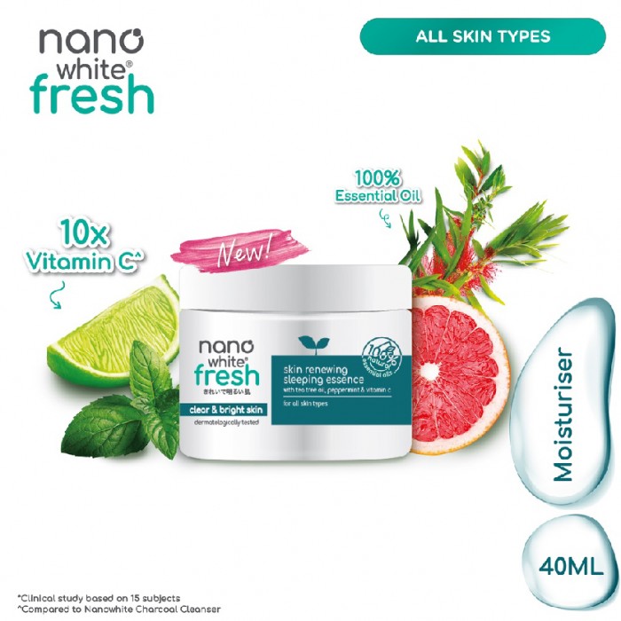 Nanowhite Fresh Skin Renewing Sleeping Essence 40ml hyaluronic acid brightening Skincare 精华液 护肤品