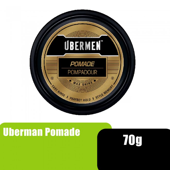 UBERMEN Pomade Original, Pomade Rambut Lelaki, Pomade Rambut Uberman, Minyak Rambut Pomade Strong Hold, 头油 - 70g