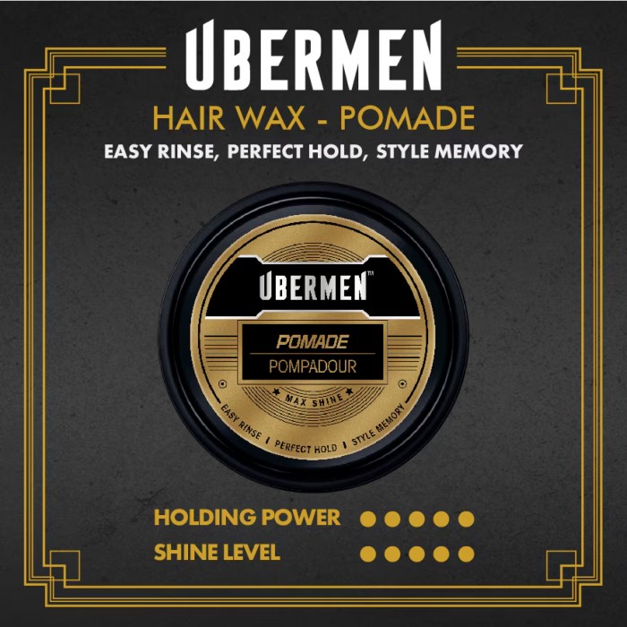 UBERMEN Pomade Original, Pomade Rambut Lelaki, Pomade Rambut Uberman, Minyak Rambut Pomade Strong Hold, 头油 - 70g