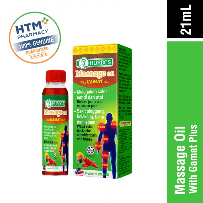 HURIX'S MASSAGE OIL WITH GAMAT PLUS 21ML