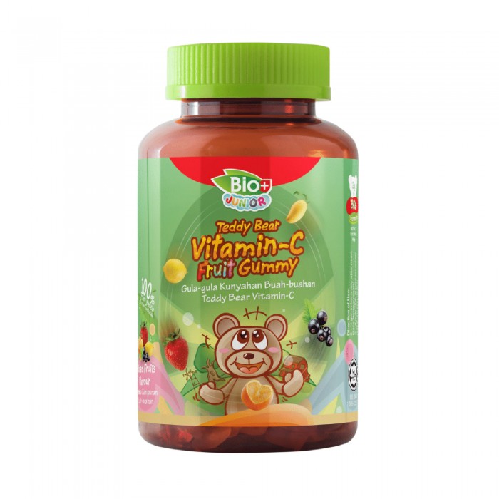 BIO+ Junior Teddy Bear Vitamin-C Gummy for kids 160g 80's vitamin kanak kanak 維他命 c 软糖