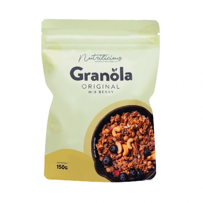 NUTRILICIOUS - Original Granola Cereal Diet 150g ( Oatmeal Diet / Granola Oat Sugar Free Cereal / Muesli )