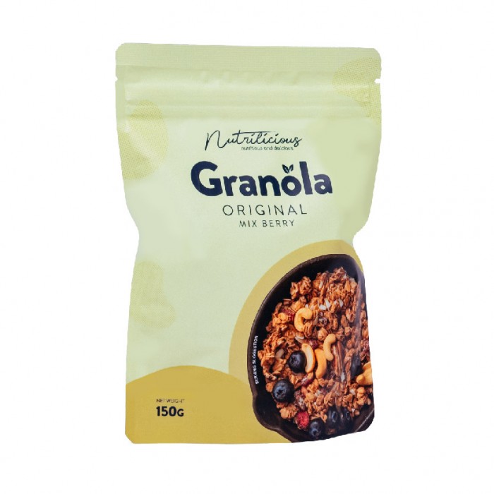 NUTRILICIOUS - Original Granola Cereal Diet 150g ( Oatmeal Diet / Granola Oat Sugar Free Cereal / Muesli )