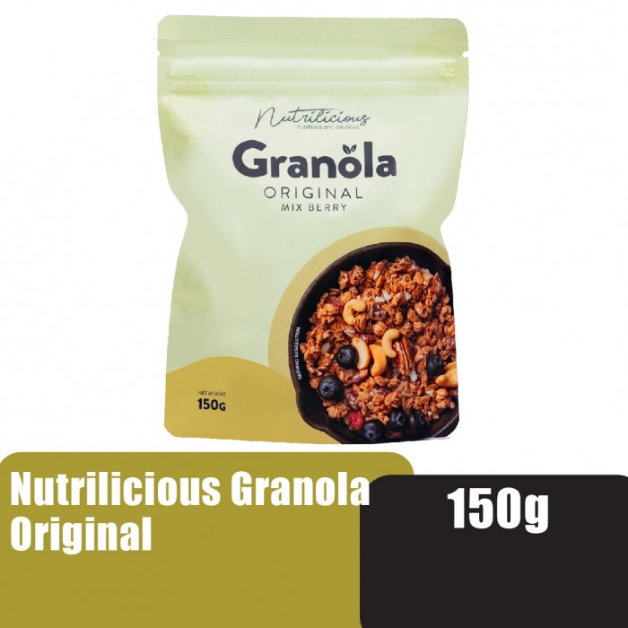 NUTRILICIOUS - Original Granola Cereal Diet 150g ( Oatmeal Diet / Granola Oat Sugar Free Cereal / Muesli )