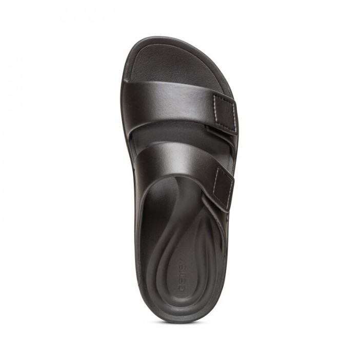 AETREX MENS MILOS SLIDE BLACK - US 8