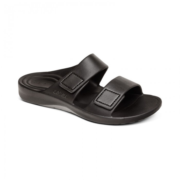 AETREX MENS MILOS SLIDE BLACK - US 8