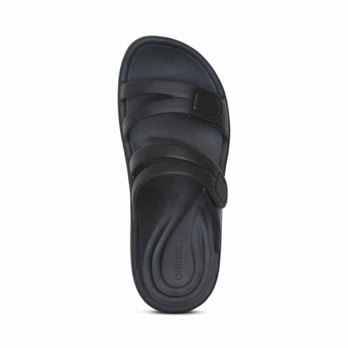 AETREX WOMENS JANEY SPORT SLIDE BLACK - US 5