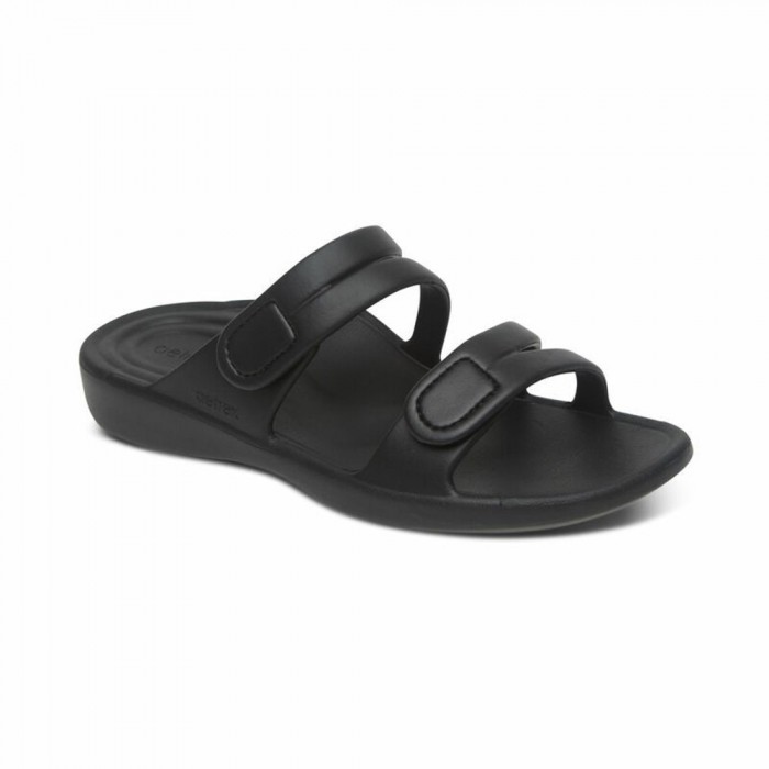 AETREX WOMENS JANEY SPORT SLIDE BLACK - US 5