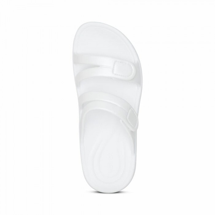 AETREX WOMENS JANEY SPORT SLIDE WHITE - US 6