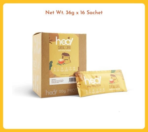 HEAL HIGH PROTEIN CLASSIC COFFEE 36G 16'S