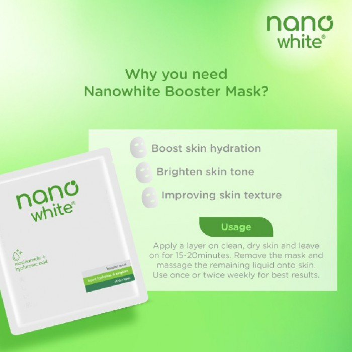 Nanowhite Double Action Booster Mask 22ml Facial hydrating sheet mask 补水面膜