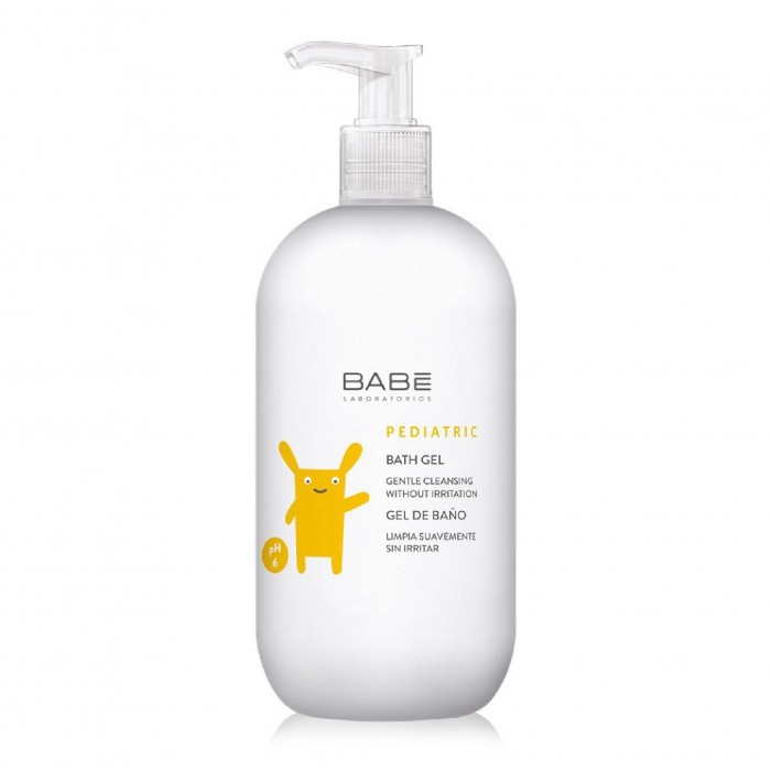 BABE LABORATORIOS Pediatric Bath Gel 500ml with Calendula, Mimosa & Aloe Vera - Extra Mild (for Baby and Kids)