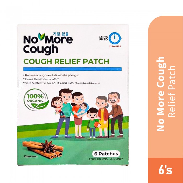 NO MORE COUGH RELIEF PATCH 6'S