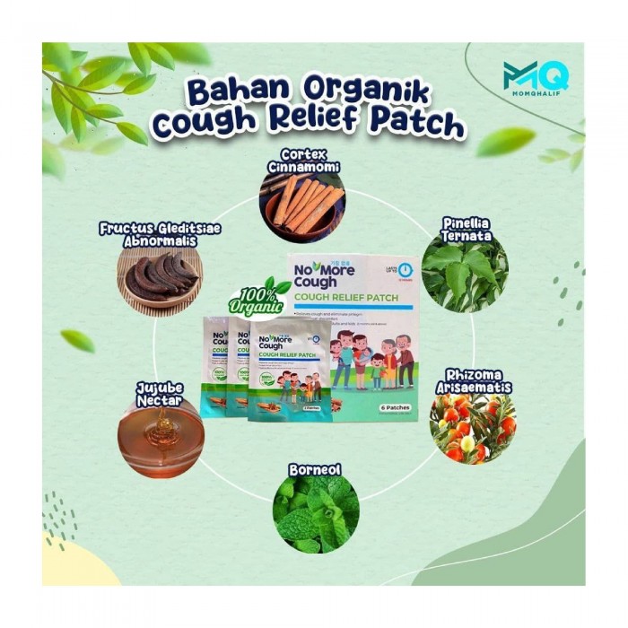 NO MORE COUGH Relief Patch 6s for Kids, Adult, Cough Patch, Cough Relief Patch, Ubat Batuk