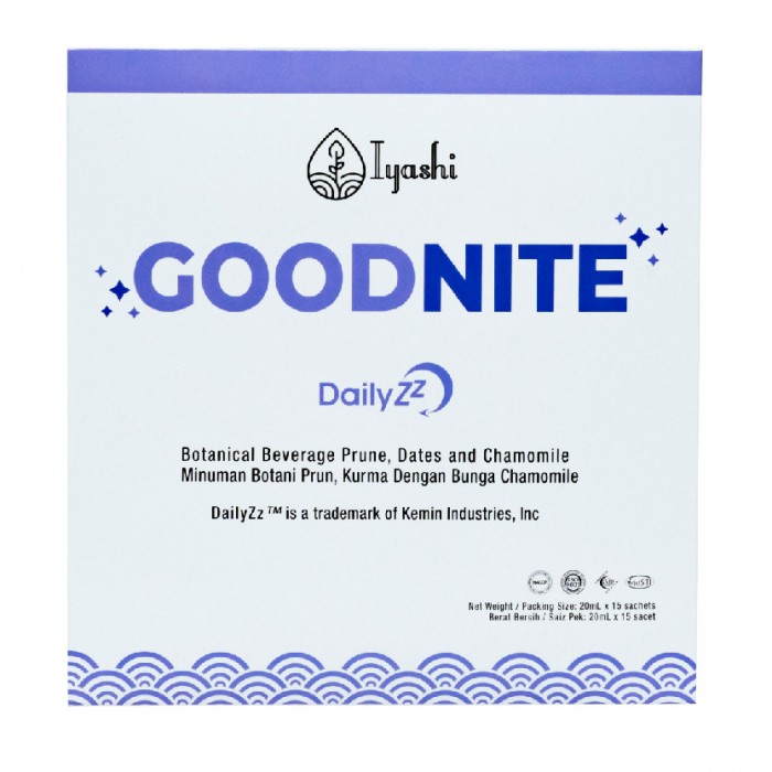 IYASHI Goodnite - Relax for Better Sleep Supplement , solve insomnia for deep sleep ( tidur lena / 安神 )  20ml x 15's