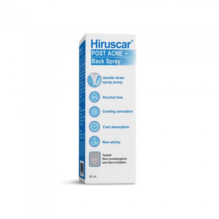 HIRUSCAR Post Acne Back Spray 50ml- Acne Spray , Spray, Acne Scar Treatment