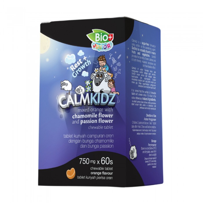 BIO+ Junior Calmkidz 60's kids sleep anxiety relief vitamin kids 助眠放松