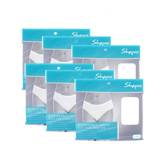 SHAPEE DISPOSABLE LADIES COTTON PANTIES (4PCS) - M