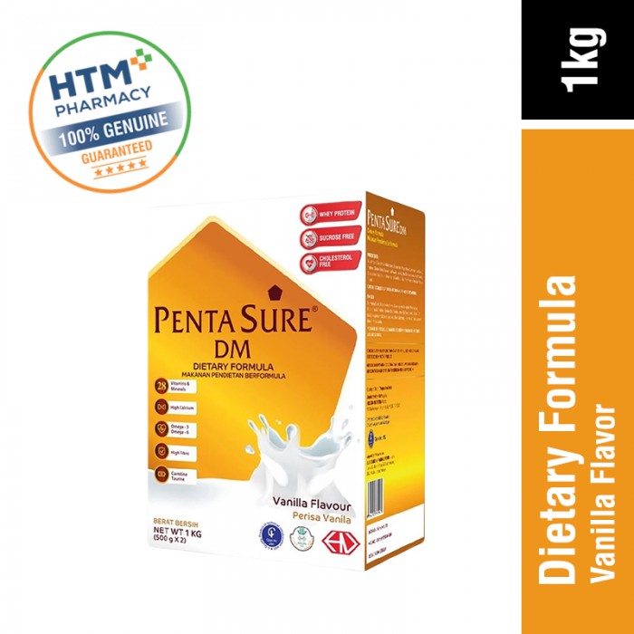 [ SHORT EXPIRY 08/23] [ BUY 1 FREE 1] PENTA SURE DM 1KG - VANILLA (BOX/TIN)