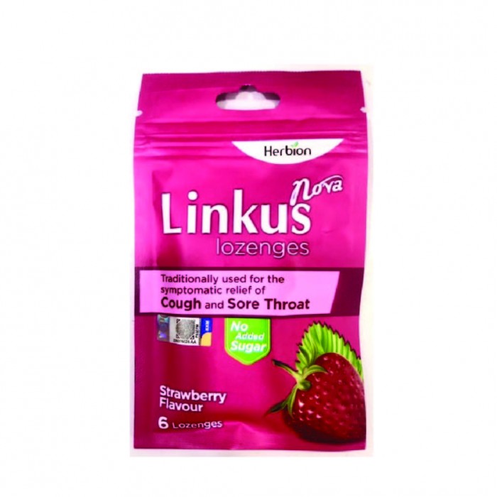 Linkus Nova Lozenges Pouch 6's - Strawberry Flavour