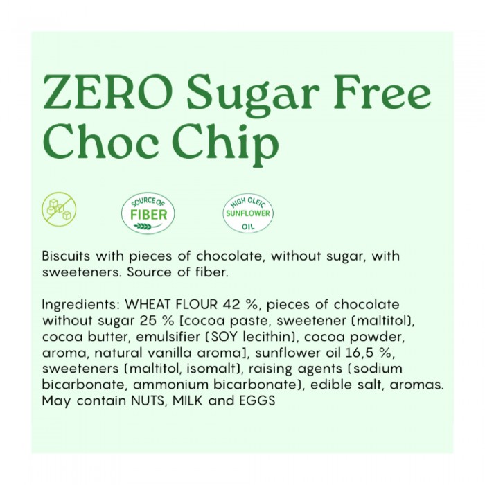GULLON SUGAR FREE CHOC CHIP COOKIES 125G