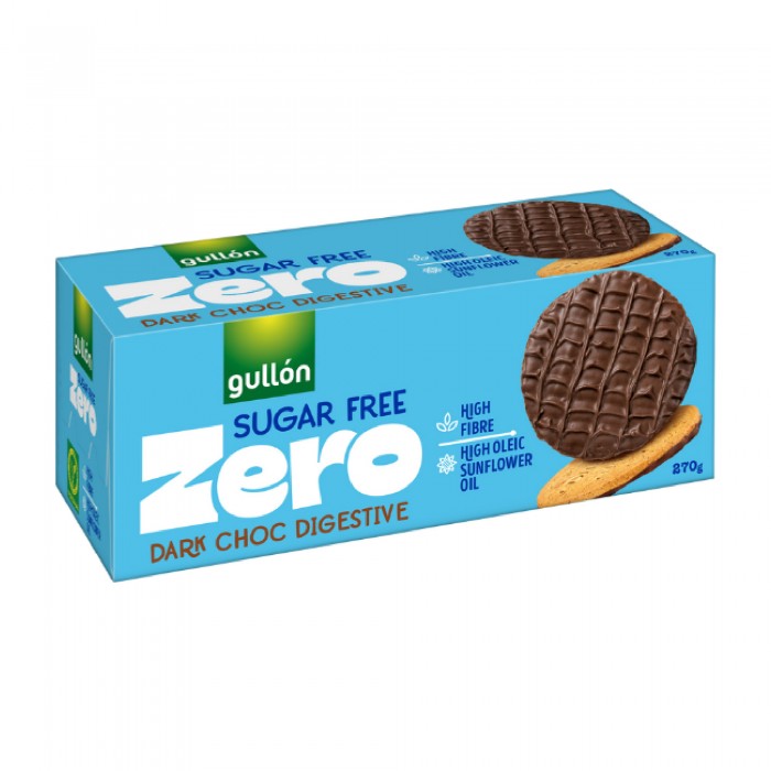 GULLON SUGAR FREE DARK CHOC DIGESTIVE BISCUITS 270G