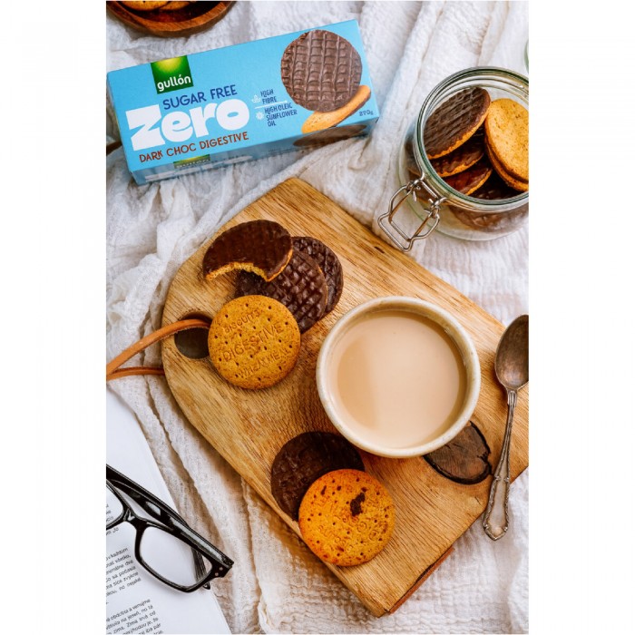 GULLON SUGAR FREE DARK CHOC DIGESTIVE BISCUITS 270G