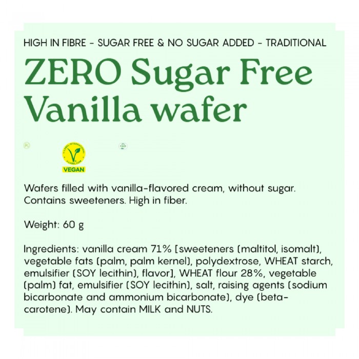 GULLON SUGAR FREE VANILLA WAFER 180G