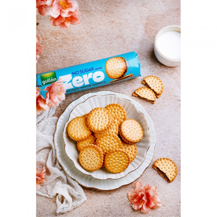 GULLON NO SUGAR ADDED CHOCOLATE CREAM BISCUIT 250G