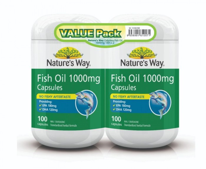 NATURE'S WAY FISH OIL 1000MG 100'S X 2