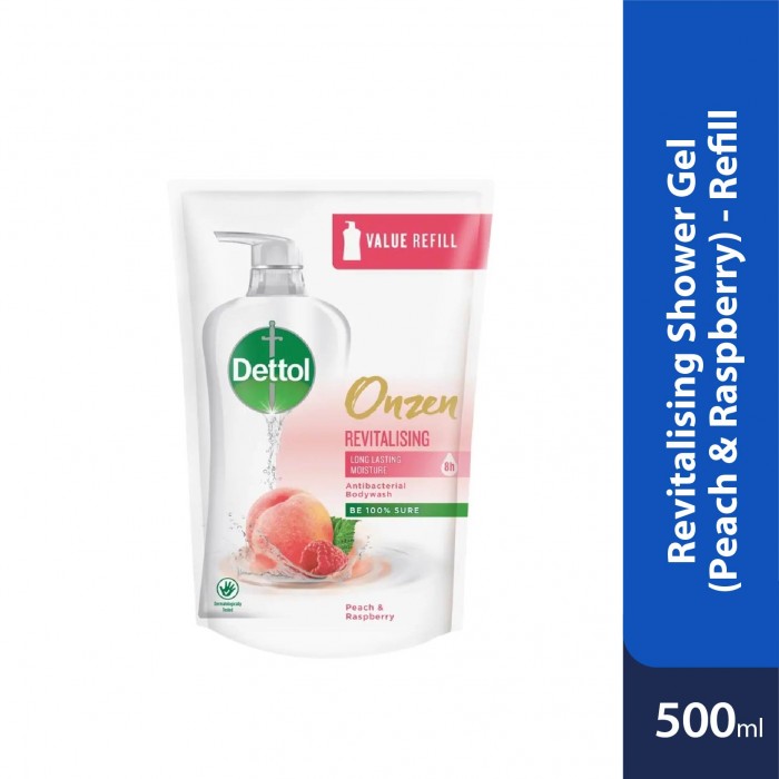 DETTOL SHOWER GEL 500ML - REVITAL (PEACH & RASBERRY)