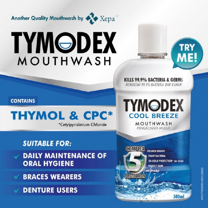 XEPA THYMODEX MOUTHWASH 500ML - COOL BREEZE