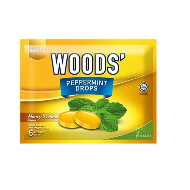 WOODS LOZENGES 15G 6'S - HONEY LEMON