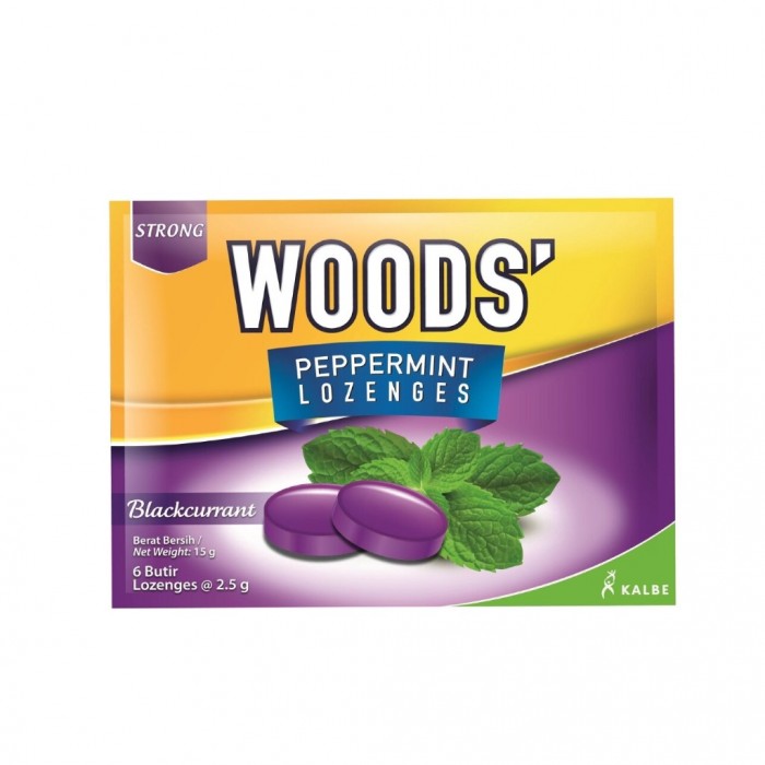 WOODS LOZENGES 15G 6'S - BLACKCURRANT