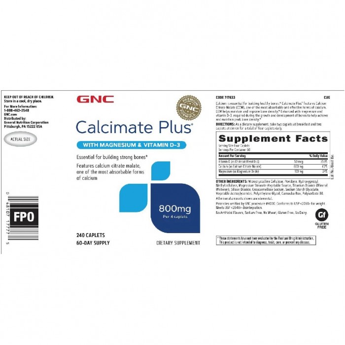 GNC Calcimate Plus 800 240's