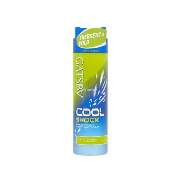 GATSBY COOL SHOCK DEODORANT PERFUME SPRAY 175ML - LIME GREEN