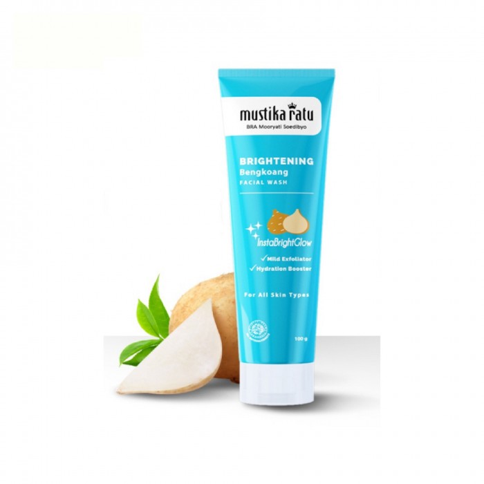 Mustika Ratu Bengkoang Brightening Facial Wash with Scrub 100ml ( Whitening Face Wash / Sabun Muka / Sabun Putih )