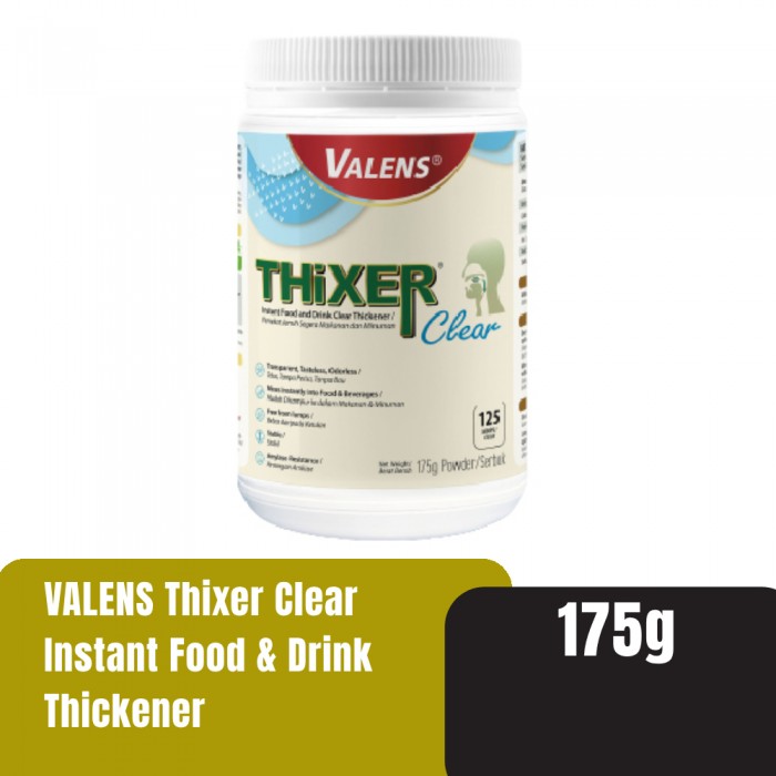 VALENS Thixer Clear 175g for Instant Food & Drink Thickener with Maltodextrin & Xanthan Gum