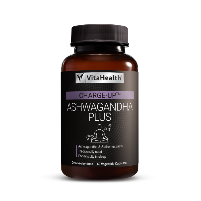 VITAHEALTH CHARGE-UP ASHWAGANDHA PLUS 60'S