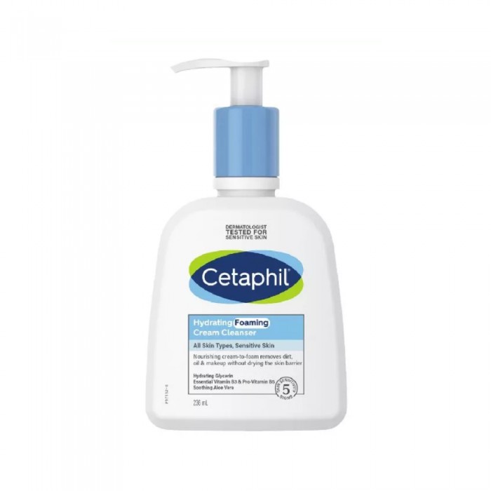 CETAPHIL Hydrating Foaming Cream Facial Cleanser 236ml for Cetaphil Face Wash
