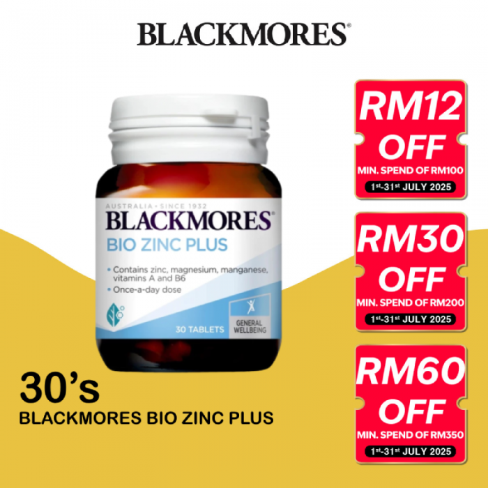 BLACKMORES BIO ZINC PLUS 30'S