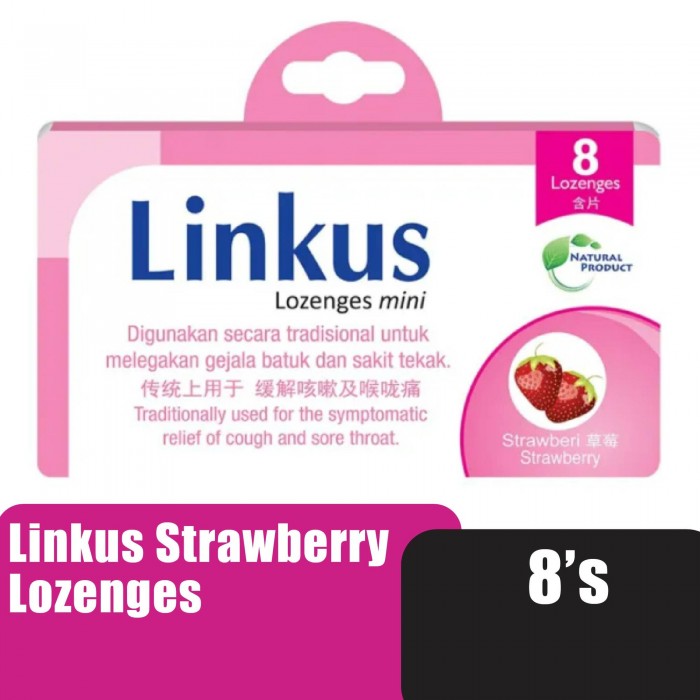 LINKUS Strawberry Lozenges 8's