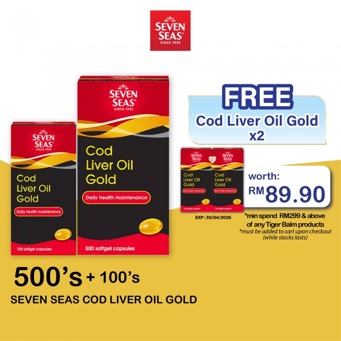 SEVEN SEAS COD LIVER OIL GOLD 500'S + 100'S